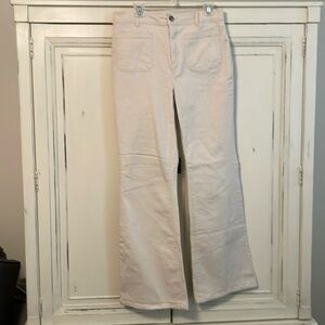 LOFT 12 tall front pocket cream denim jeans